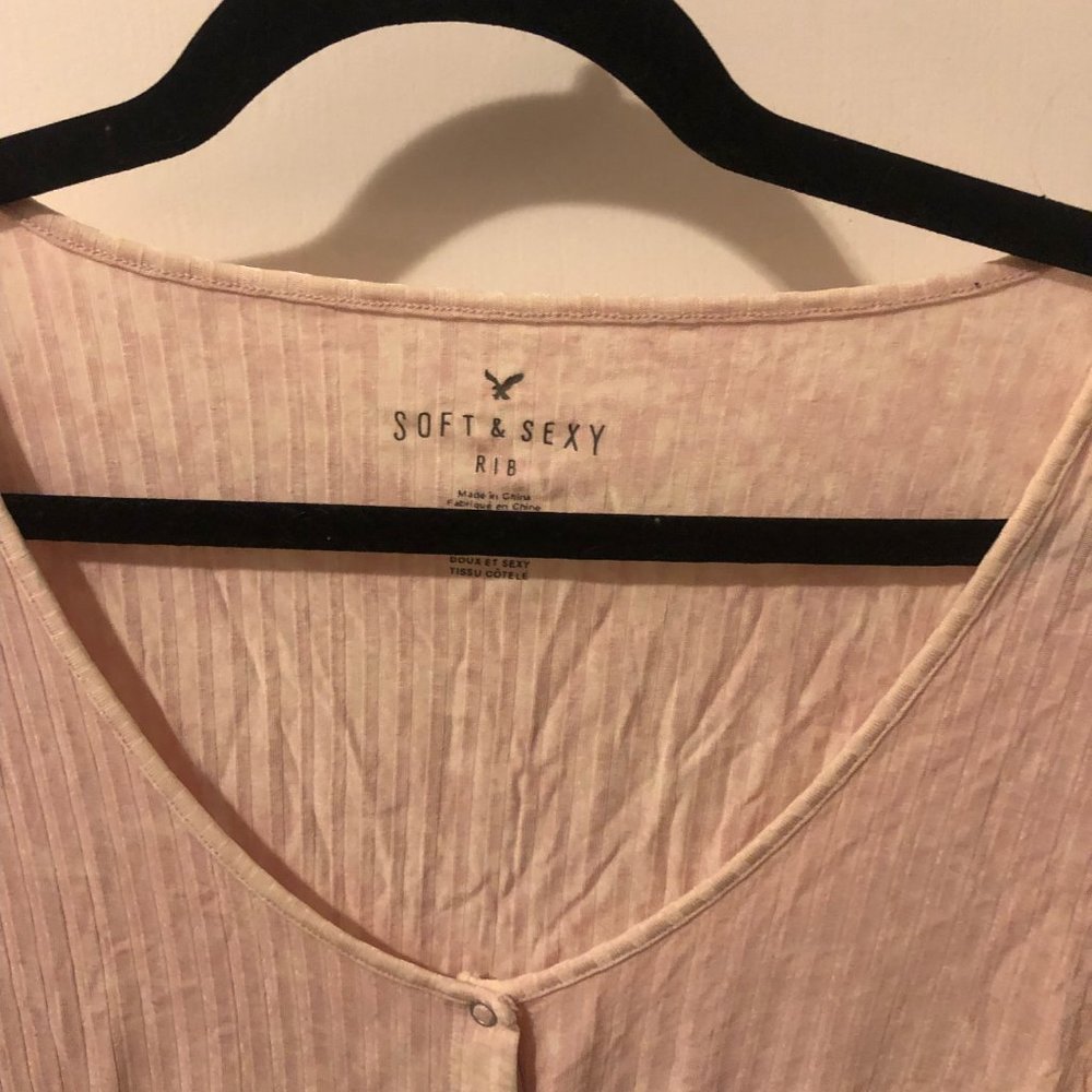 Pink Button T-Shirt - Picture 3 of 3